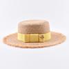 Natural Raffia Straw Hats for Women Ribbon Decoration Elegant Ladies Party Dress Hats Summer Travel Beach Sun Hat