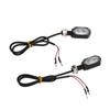 2 Pcs Universal Motorcycle Turn Signal Lights 12V Steering Lamp Mini Oval Lamp for ATV Scooter