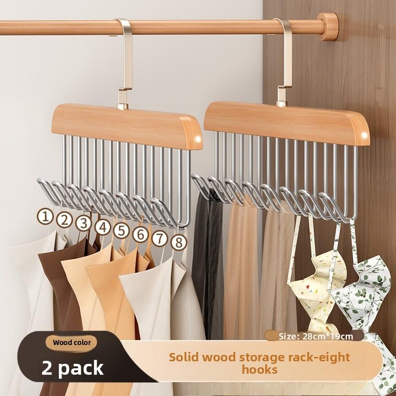 Multifunctional Underwear Vest Storage Home Dorm Wave Hanger Drying Rack Multi Wooden Clothes functional Belt Hanger Organizer