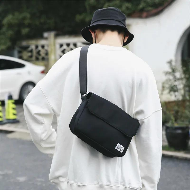 Men Small Oxford Shoulder Messenger Bags Solid Leisure Satchels Crossbody Fashion Street Bags for Male Cross Body Casual 2025