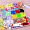 Children's Necklace & Jewelry Toy Set: 54-Compartment Beaded Bracelets & Earrings DIY Kit