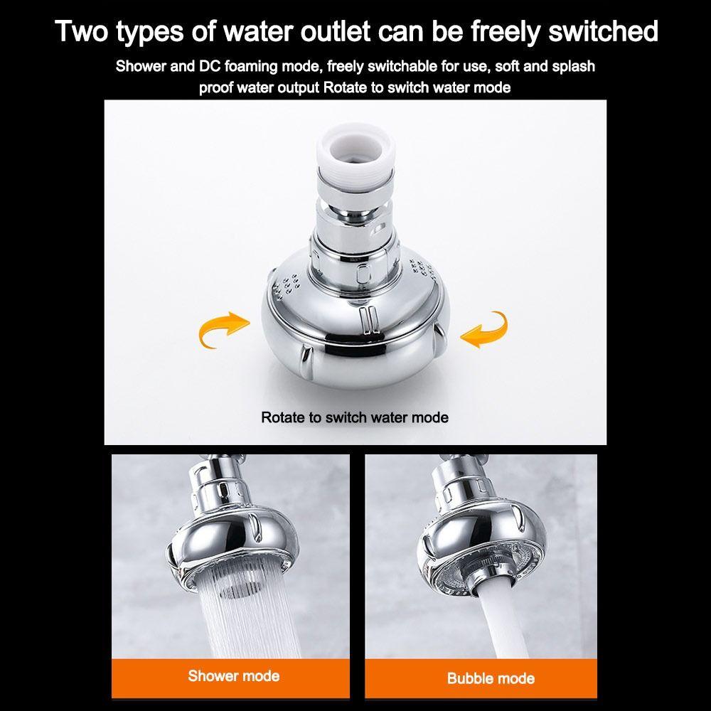 Duș de robinet rezistent la stropire 2 moduri Cap pulverizator booster Robinet chiuvetă bucătărie durabil Gadgeturi bucătărie