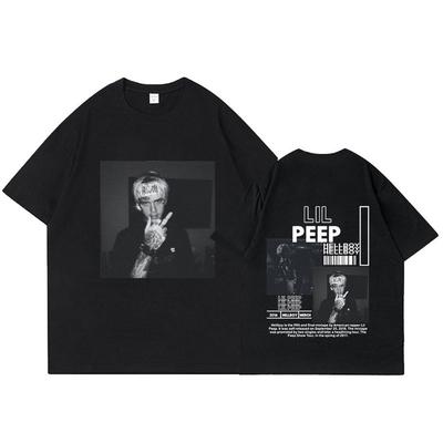 Rapper Lil Peep TShirt Hellboy Crybaby Hip Hop Graphic T Shirt Summer Unisexs Women Clothing Aesthetic Oversized Cotton Tee Shirt