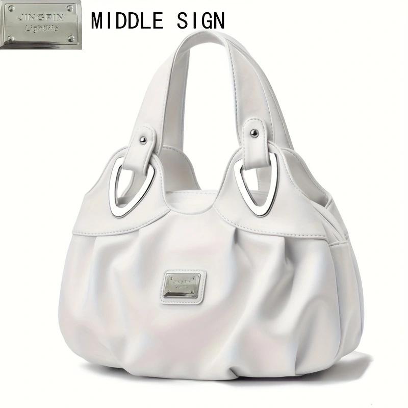 

Commuting Casual Versatile Fashion Niche Design Simple Large Capacity Handbag Women білий