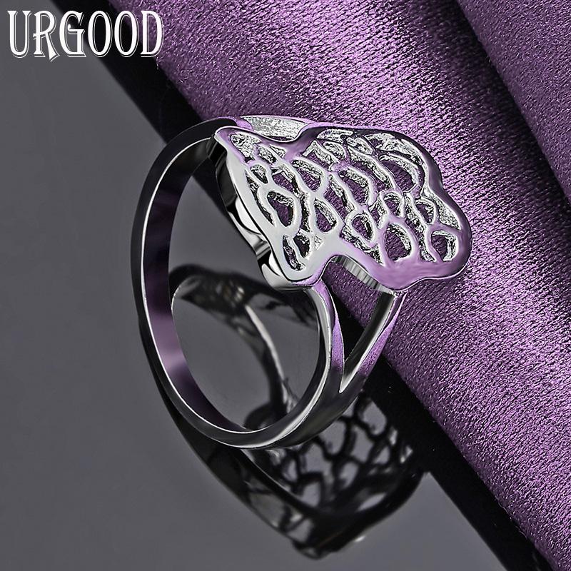 925 Sterling Silver Fashion Pattern Ring Beautiful Gift Jewelry