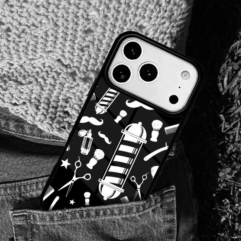 Hair Stylist Scissors Brush Switch Phone Case Cover Compatible with for IPhone 17air 16e 15 14 13 12 11Pro Max 17 Air