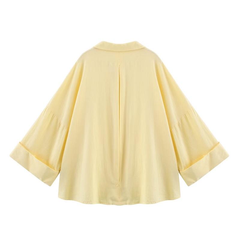 Women's Shirts Striped Oversize Shirts for Women Wide Sleeve Casual Shirts and Blouses Woman White Summer Loose Tops Woman