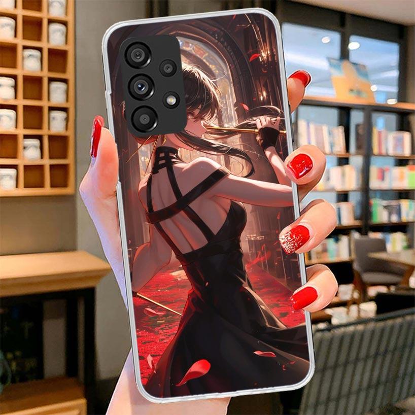 S-Spy Family Yor F-Forger Phone Case For Samsung Galaxy A12 A22 A32 A52 A72 A02S Phone Case Note 20 Ultra 10 S10 Plus A51 A71 A5