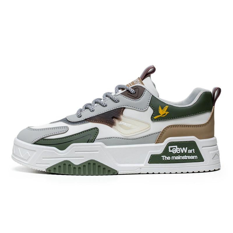 

Осень 2025 Новые Мужские Кожаные Низкие Модные Кроссовки Легче Всего Сочетать Мужские Кеды для Скейтборда для Занятий Спортом на Открытом Воздухе 39