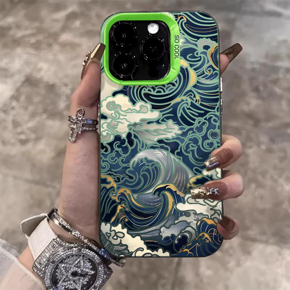 Art Waves Cool Fashion Phone Case For iPhone 17 Pro Max 17e 16e 15 17 Air 14 13 12 11 Pro Max 8 Plus X IMD Shockproof Cover