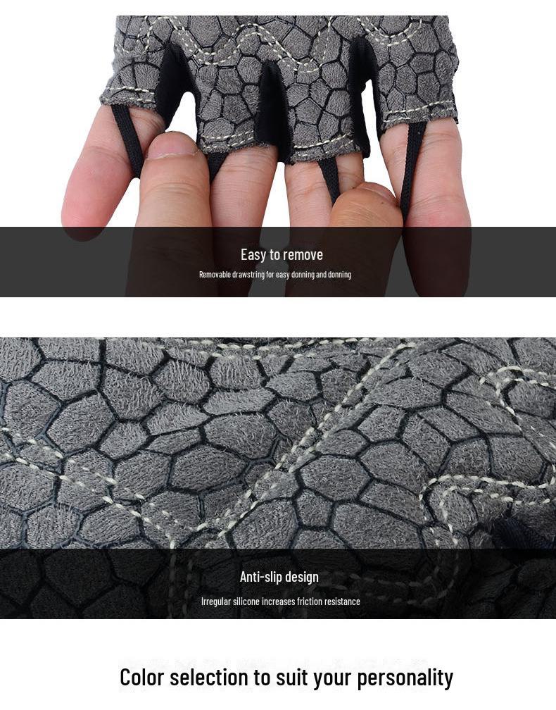 Boden Halkfria Silikon Fitnesshandskar - Halvfinger, Anti-Hårdhud för Utomhusträning