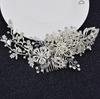 Klassische Silber Diamant Kristall Weiße Perle Haarschmuck Hochzeit Geflochtenes Kopfschmuck Party Damen Schmuck