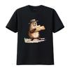 Beaver Haul Cotton T Shirt Vintage Washed Comfortable Top For Everyday Wear Streetwear Slightly Stretched Fashion Casual