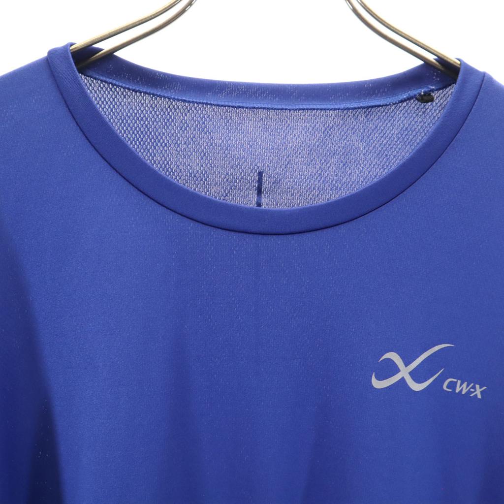 CW-X Training Short Sleeve Wear LL Blue Sweat-absorbing and Quick-drying Men's Used