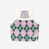 KINIKINI KINI ARGYLE MUSTER CROPPED TOP-PINK (Bauchfreies Oberteil)