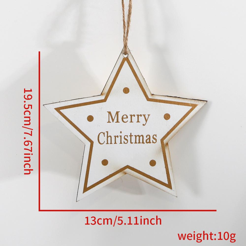Wooden Christmas Unique Tree Tags Vibrant Red Star Hangings For Decor Home