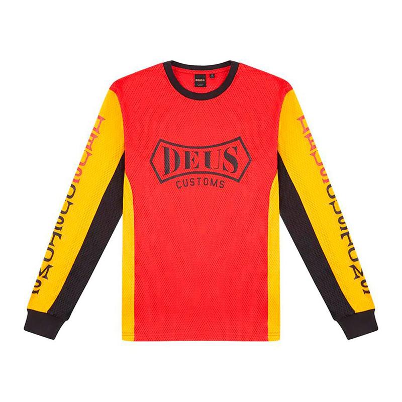 DEUS American Retro Quick-drying Breathable Moisture Removal Jersey Sports Outdoor Long-sleeved T-shirt Racing Ruffian Handsome Locomotive Suit