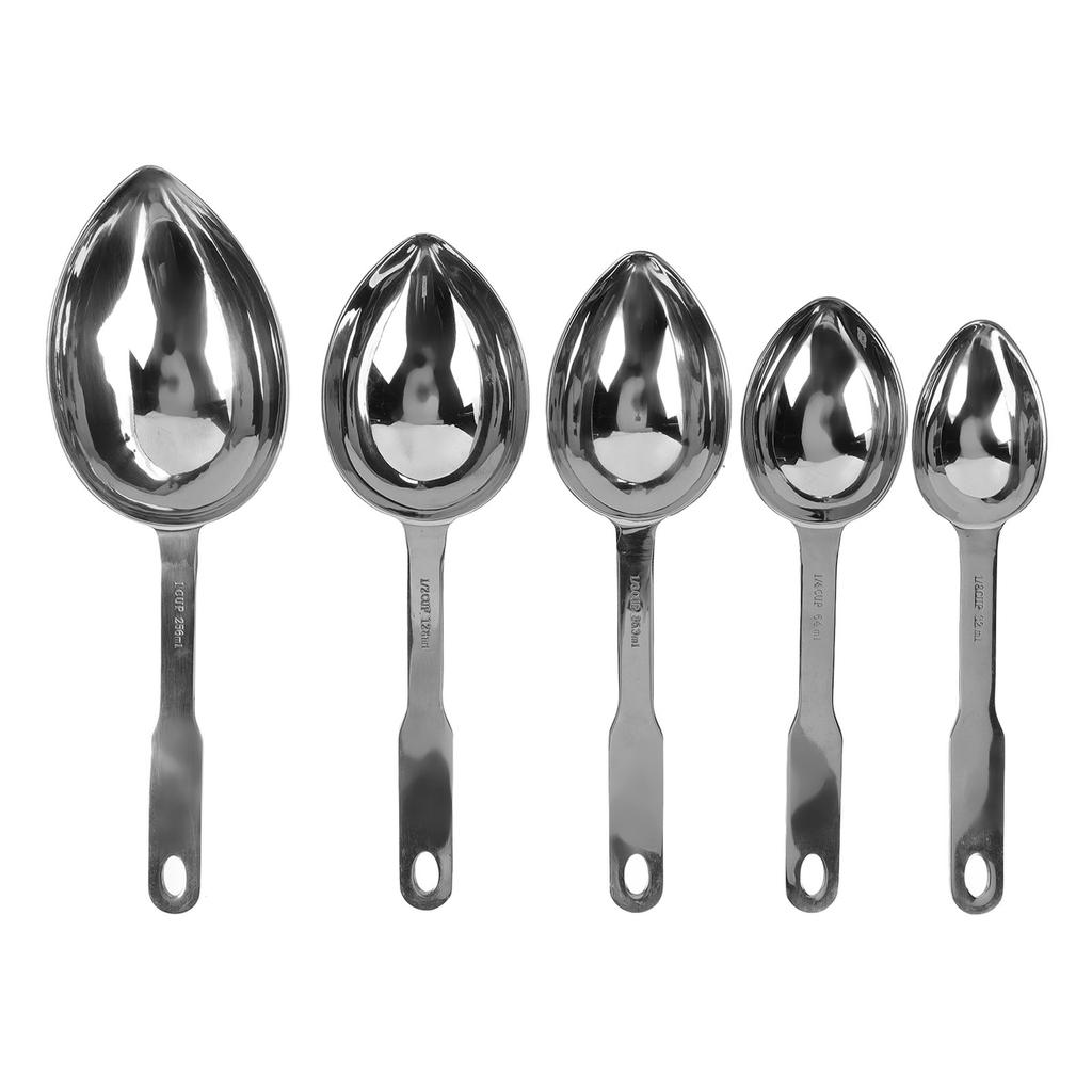 5Pcs Stainless Steel Long Handle Spoon Ergonomic Bright Surface Ladle Soup Spoon for Kitchen