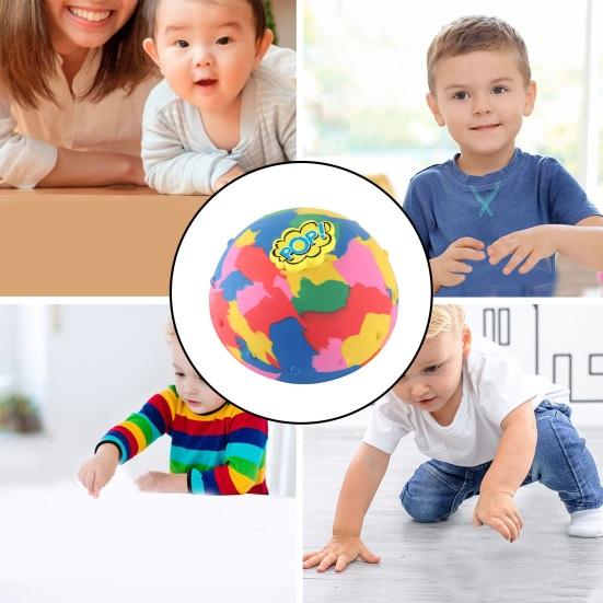 Bouncing Ball Toy Novelty Built-in Battery Non-Deformed Long Lifespan Anti-Scratch Entertainment Rubber Half Mushroom Ball Bounce Bowl Birthday Gift