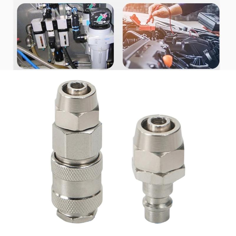 Pneumatic Air Hose Quick Release Air Coupling Tube Fitting Connector Coupler Compressor Accessories Easy to Install