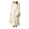 [Narebualo Cietupoop] Women's Pajamas, Dress, Long Sleeve, Room Wear, Thin, Breathable, Sweat Absorbing, Lace Buttons, Skin-friendly, Slimming,