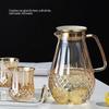 champagne color Heat-resistant glass teapot Large capacity thickened explosion-proof glass Household daily necessities teapot