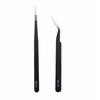 2pcs/lot Anti-static Precision Tweezers Set Stainless Steel ESD Tweezer Electronics Repair Tools Eyelash Nail Art Bird's Nest Tweezers