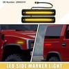 LED Side Marker Light 25952319 Front Turn Signal Lights Fender Sidemarker Lamps for Hummer H2 2003-2009 Black Lens Amber LED Light 1 Pair