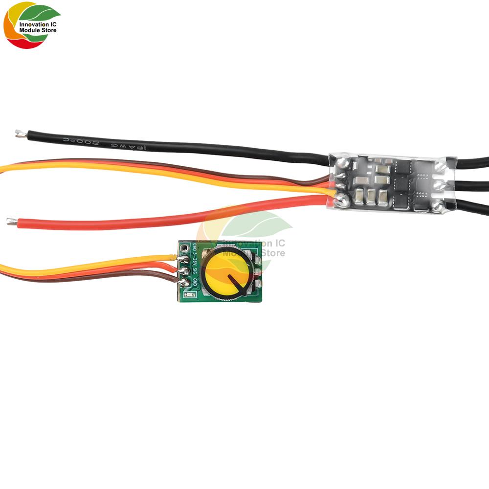 Brushless ESC Bidirectional 20-30A High Current Miniaturized Motor Controller for DIY Fans Drills Power Tools