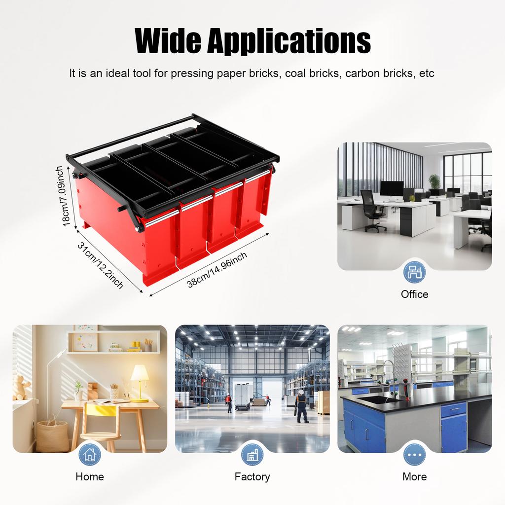 Newspaper Briquette Press, Brick Briquette Machine, Paper Log Firewood, Eco-Friendly Recyclable Fuel Blocks for Home Stoves