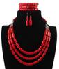 3Pcs European & American Multi-Layer Beaded Necklace Set Style Beaded Three Piece Multi Layer Necklace Set
