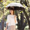 Cool Plus Compact Long Umbrella with Suitable for Both Sunny and Rainy 50cm x 8 Light UV Cut Grade 1 Light Slide Short UV-Blocking, Heat-Blocking,