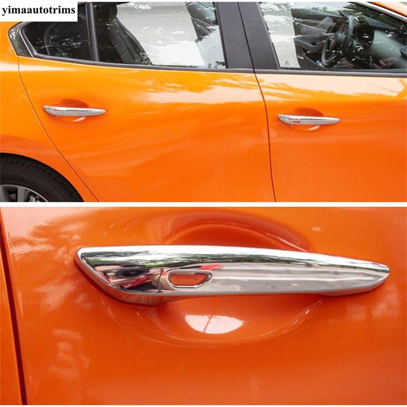 Car Outer Door Handle Frame Panel Cover Trim For Mazda CX-70 CX-80 CX-90 2025 2026 ABS Chrome / Black / Carbon Fiber Accessories