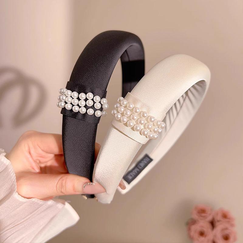 Elegant Pearls Spong Simple Hairband For Women Girls Sweet Hair Ornament Headband Hair Hoop Hair Band Hair Accessories
