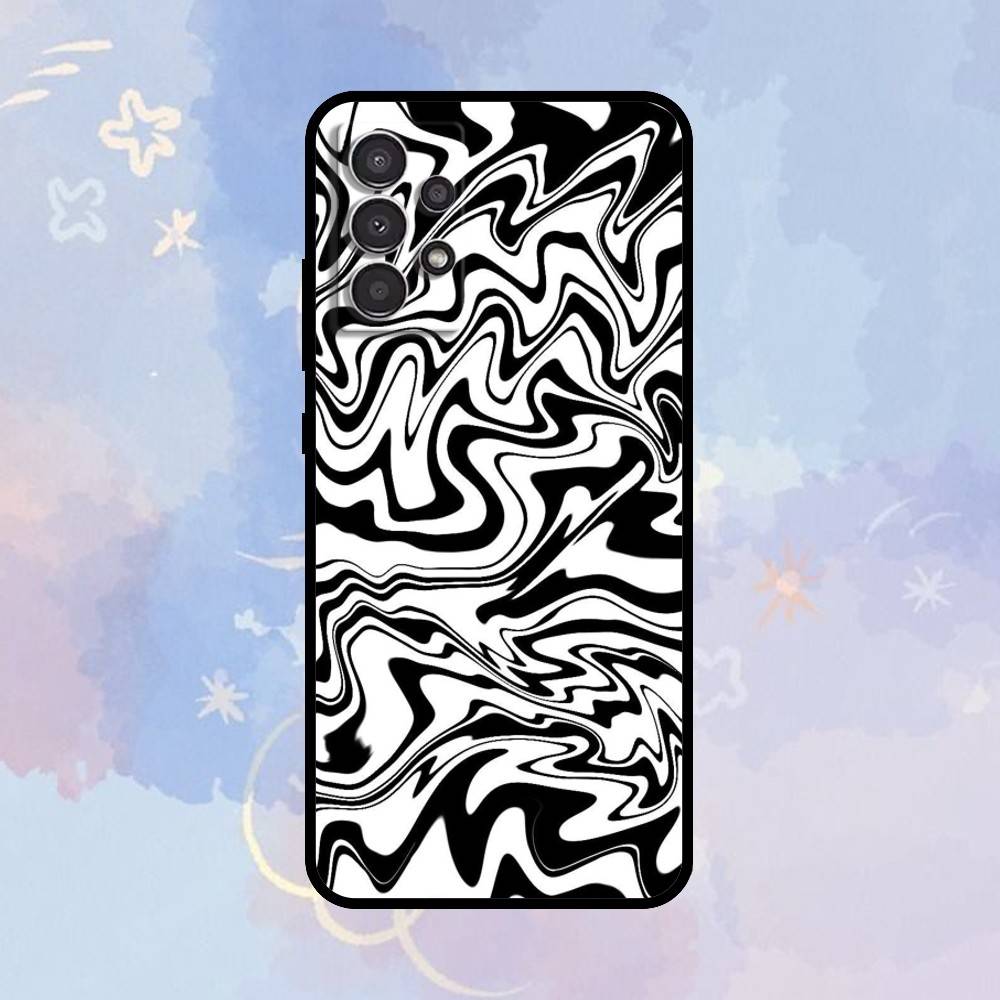 

AAA Creative lines Phone Case For Samsung Galaxy A73,A72,A71,A70,A53,A52,A51,Others Soft Black Cover Samsung a41