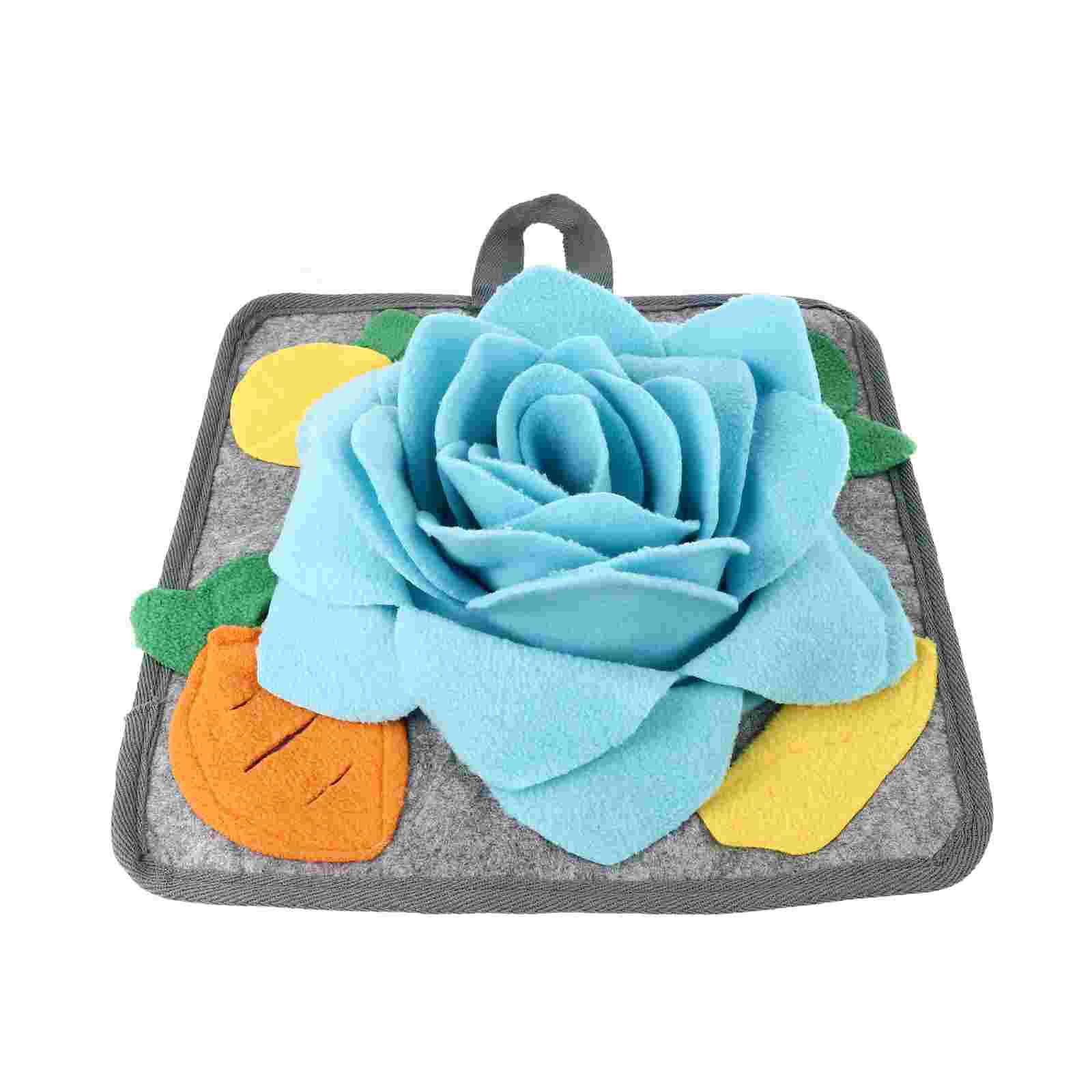 

Pet Snuffle Pad Rabbit Slow Feeding Mat Dog Snuffle Mat Rabbit Feeding Mat Treat Dispenser for Rabbits Rabbit Training Mat 30X30X3CM синий