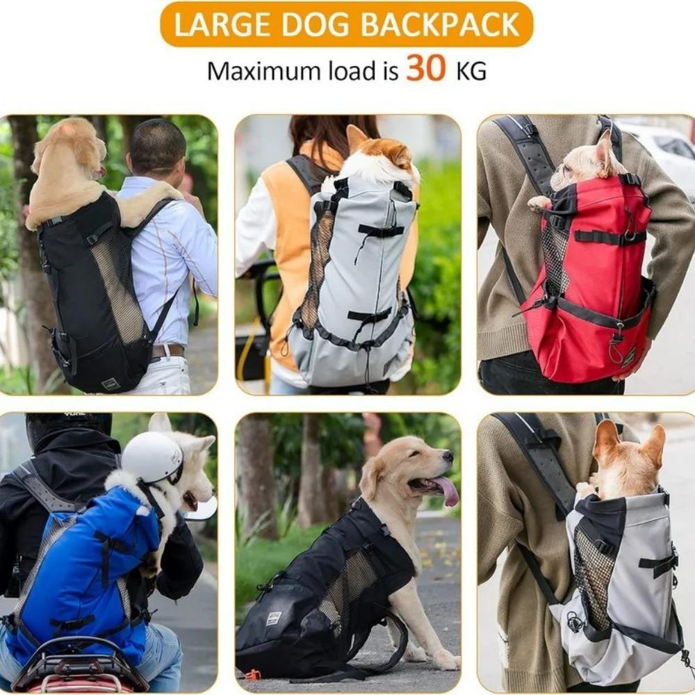 Ventilated Dog Backpack Carrier, Portable Travel Bag With Mesh Window For Outdoor Hiking And Small Dogs