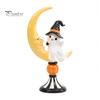 Quirky Window Display Props Halloween Ghost And Moon Resin Ornaments, Cute Spooky Tabletop Figurine, Durable Fall Home Ornaments Statue with