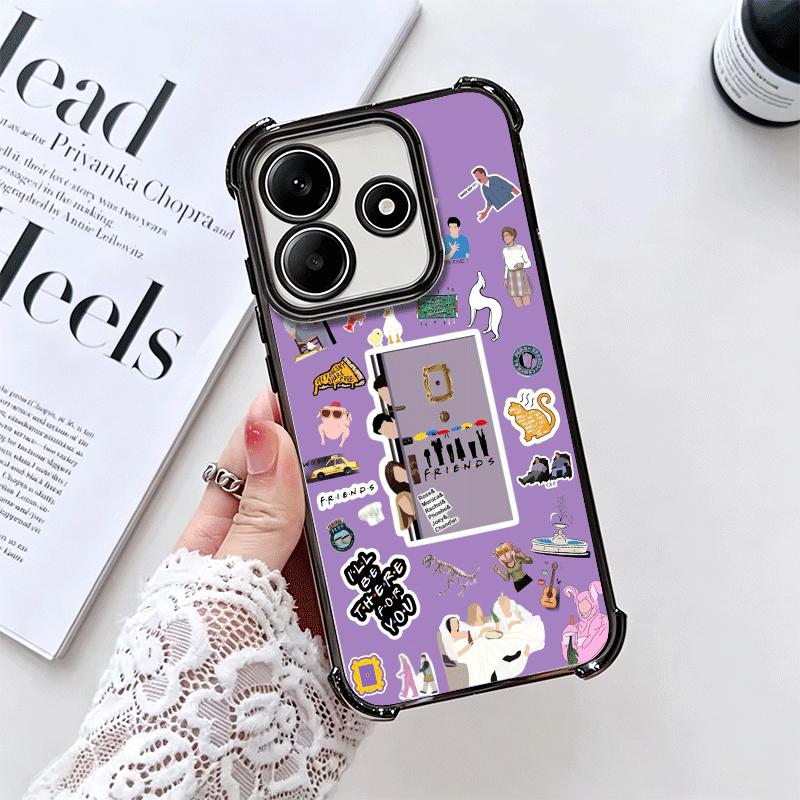 Friends Tv Show Theme Plating Phone Case For Xiaomi Redmi Note 14 15 Pro Plus 13 12 11 11S 11T 10 9S 9 5G Anti-Fall Airabag Cove
