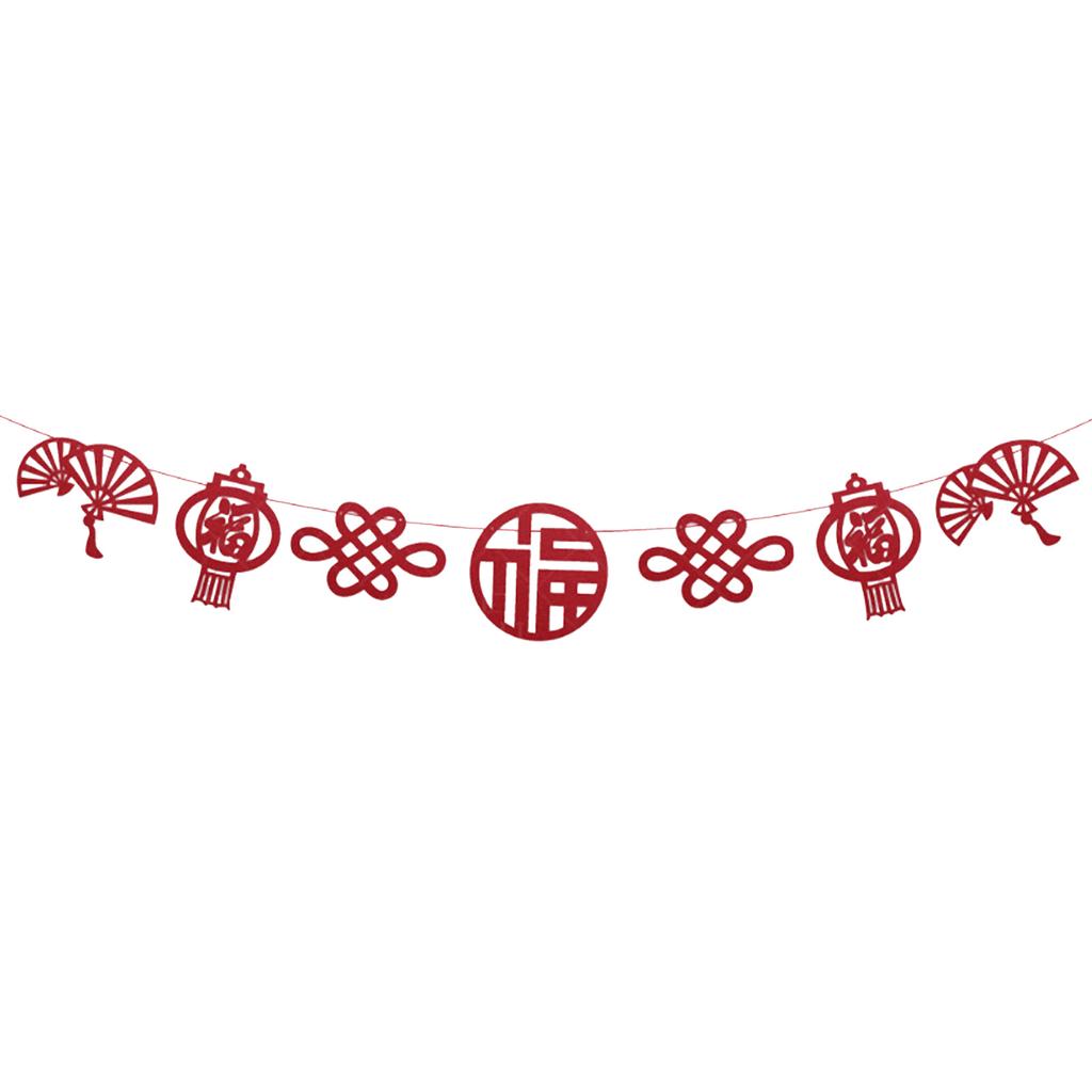 2023 Chinese New Year Banner Vivid Color Reusable Hanging Chinese Party Decoration for Shopping