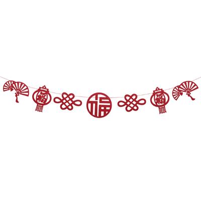 2023 Chinesisches Neujahrsbanner Lebendige Farbe Wiederverwendbar Hängende Chinesische Partydekoration für Shopping
