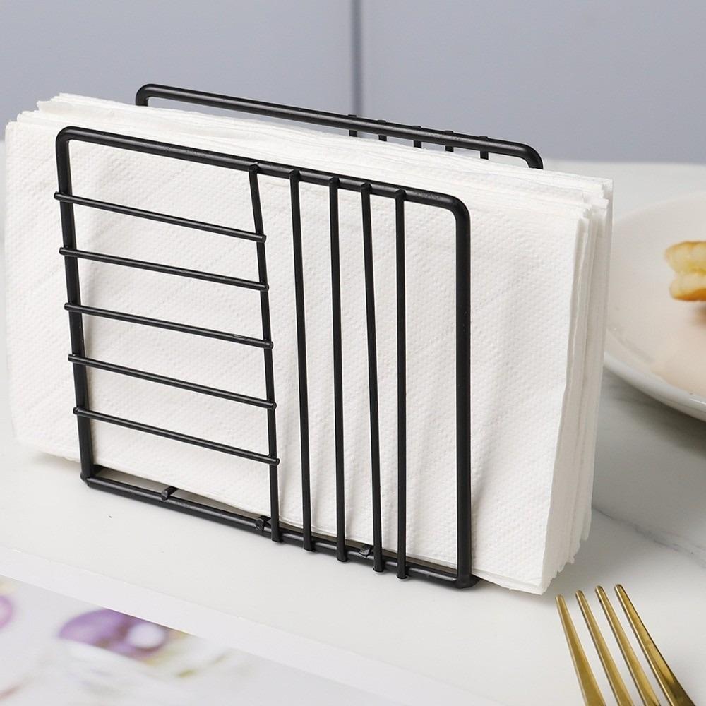 Stable Iron Napkin Holder Stainless Steel Countertop Napkin Organizer Table Decoration