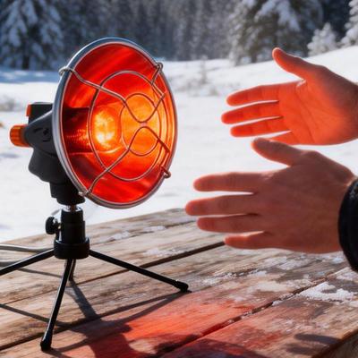 Gasheizstrahler Stativ Hitzebeständiger Edelstahl Schlauch Tragbarer Campingheizstrahler Stativständer für Outdoor Angeln