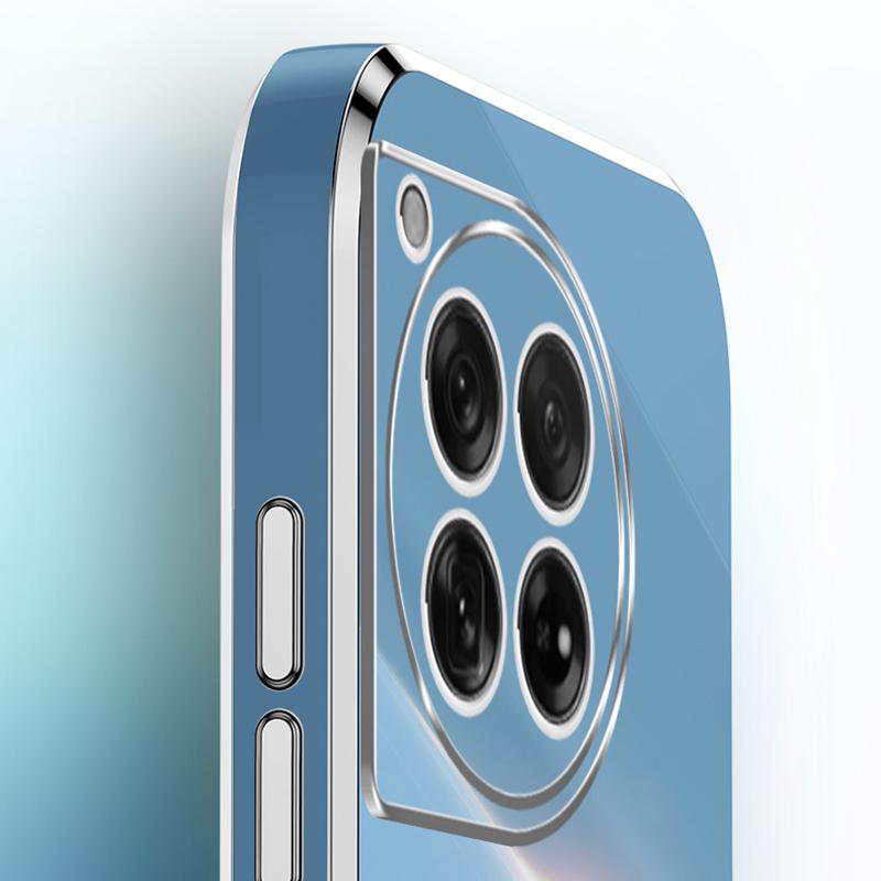 XINLI For OnePlus 12 5G Case Electroplaing TPU Cover with Ring Kickstand