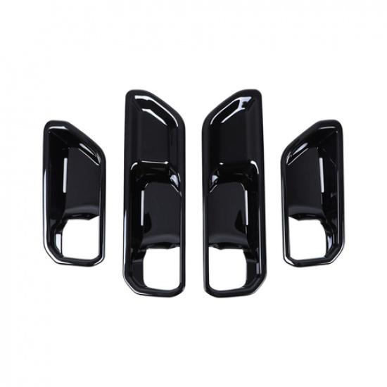 For Toyota Land Cruiser 2024 2025 Bright Black Inner Door Handle Bowl Cover