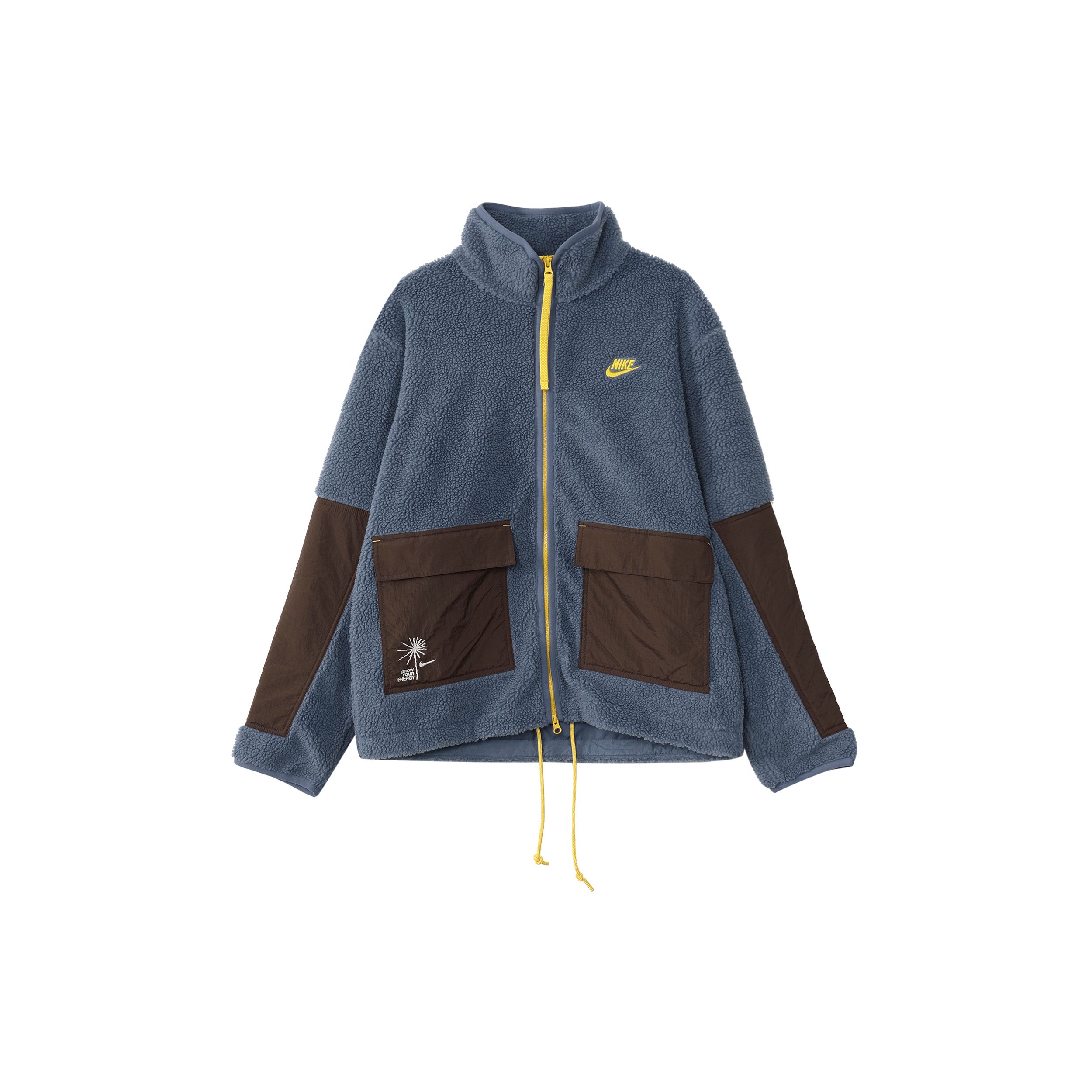 

Nike Sportswear Men s Fleece Full-Zip Jacket Diffused Blue/Brown FV4022-491 M