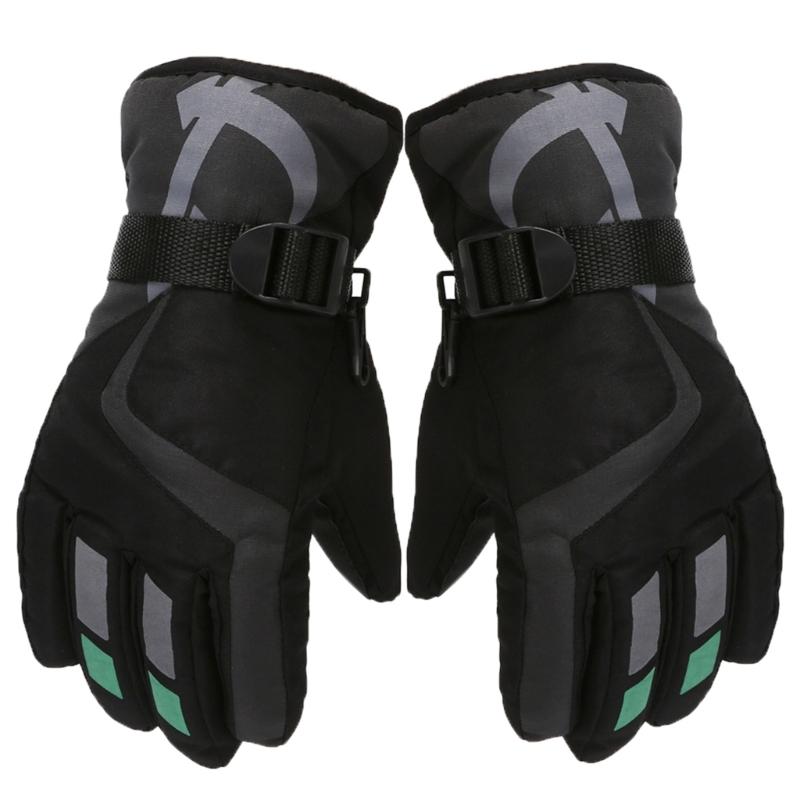 Anti Slip Snow Gloves Adjustable Wrist Strap Gloves Warm Mittens Outdoor Skiing Gloves Skating Essential for 3-16T Kids