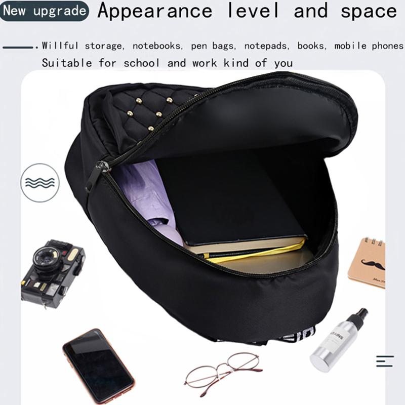 Chic Stylish Studded Backpack Multi-Color Quilted Adjustable-Strap Lightweight for Daily Commute Casual Functional Stylish Bag