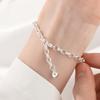 S925 Sterling Silver O-Type Chain Bracelet for Women Men Simple Round Chain Adjustable Couple Bracelets Couple Fine Jewelry Gift