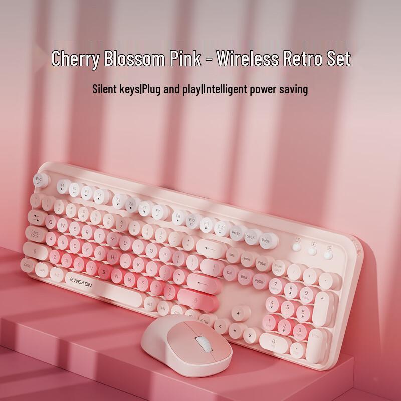 Zhanwei V96 Wireless Keyboard Mouse Punk Set